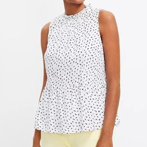 NWT LOFT Eyelet Peplum Halter Blouse
